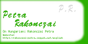petra rakonczai business card